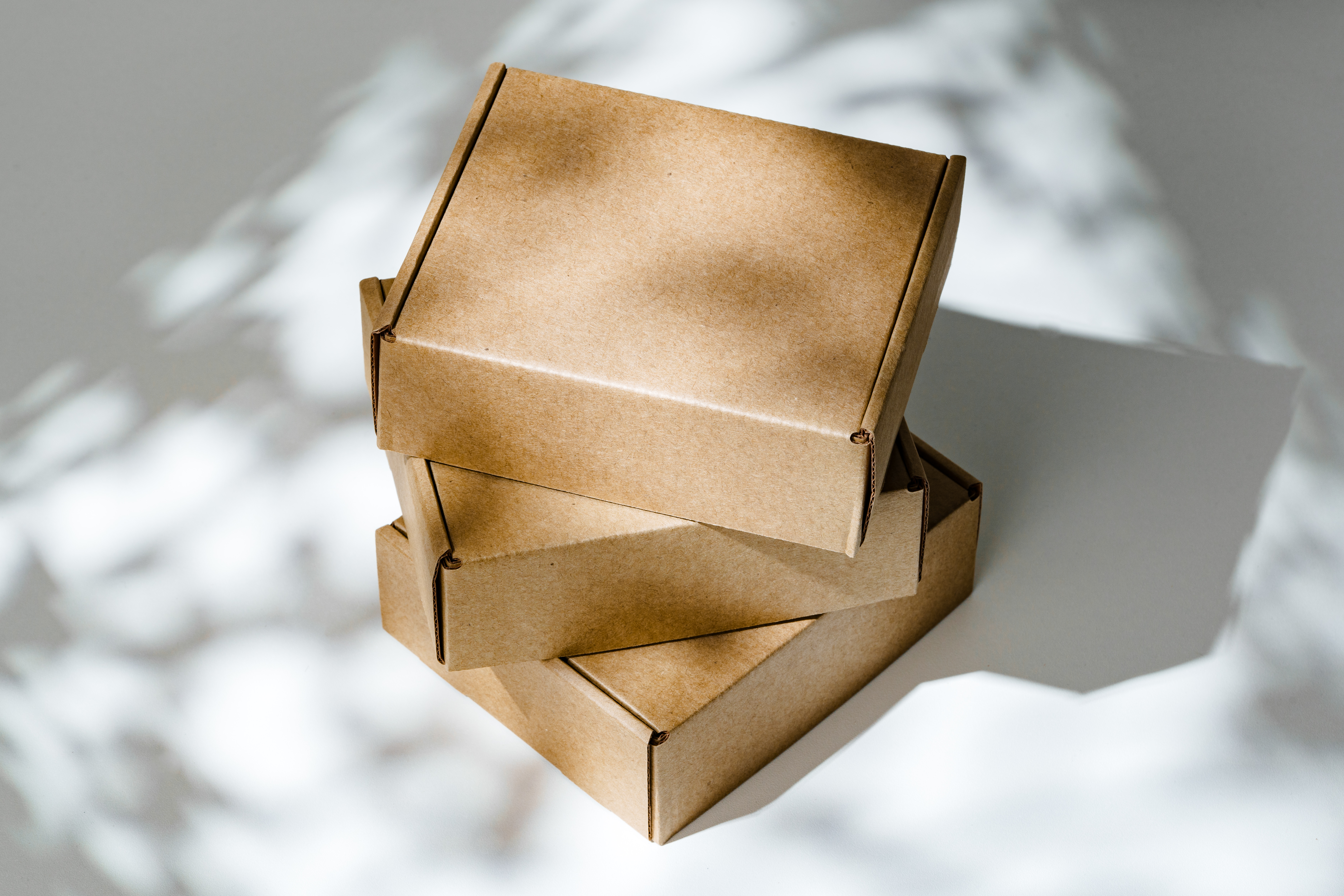 stacked cardboard boxes